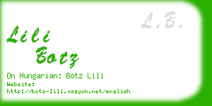 lili botz business card